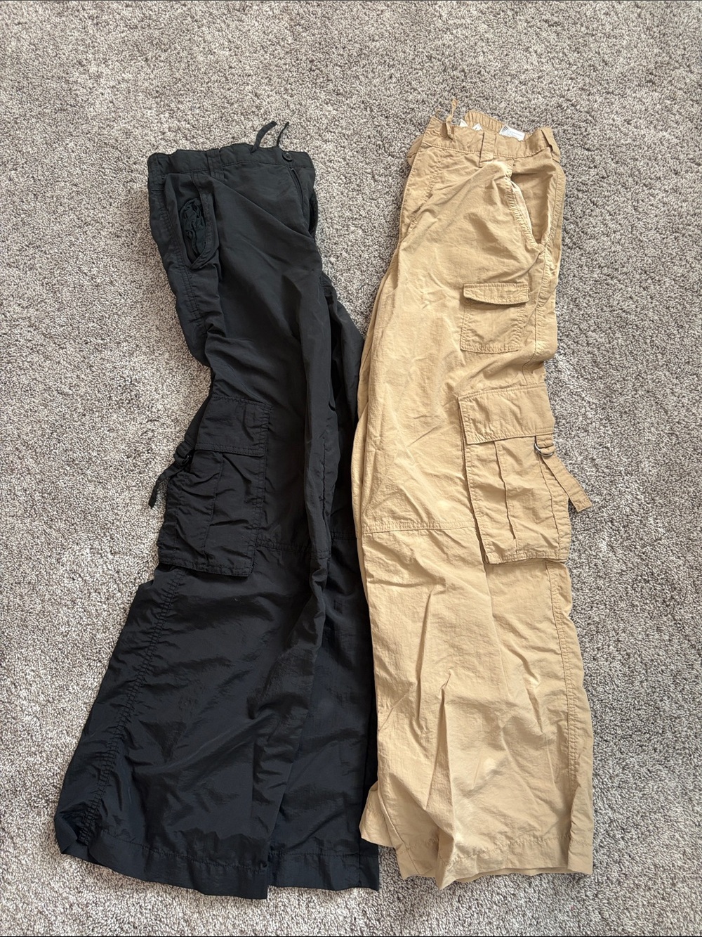 H&M Kids Cargo Pants - Black and Khaki US 18 set of 2